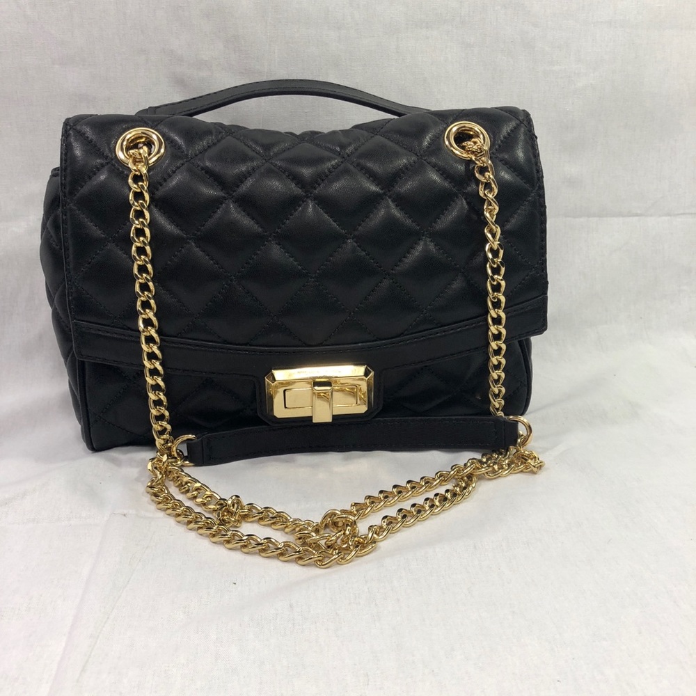 Michael Kors Medium Sloan Black Leather Bag Purse